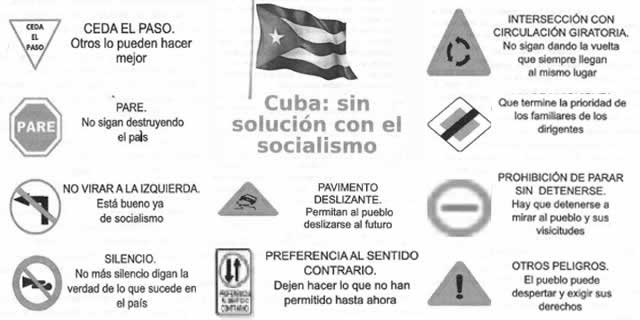 Diga al régimen lo que tiene que hacer, en señales de tránsito Diga al régimen lo que tiene que hacer, en señales de tránsito